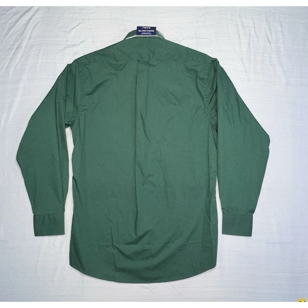 Izod All-over Stretch LS Regular Fit Shirt Men's Size‎ (14-14.5 32/33 Small) NWT - Picture 2 of 14